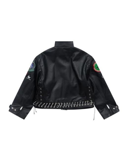 Chopova Lowena Blue Embroidered Patch Jacket