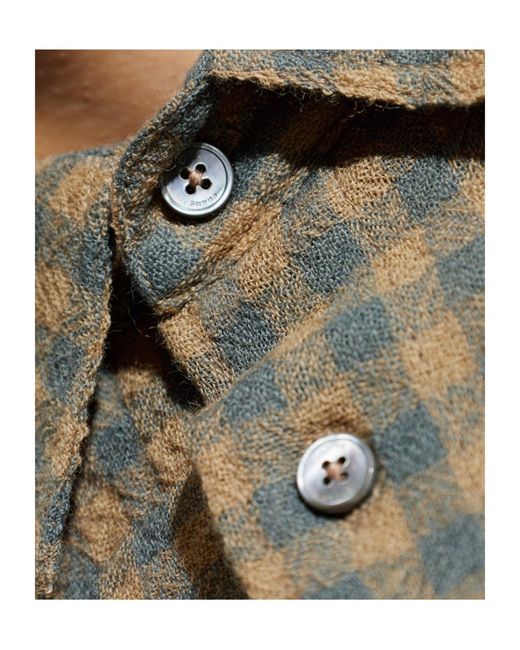 FRAME Gray Checked Buttoned-Up Shirt for men