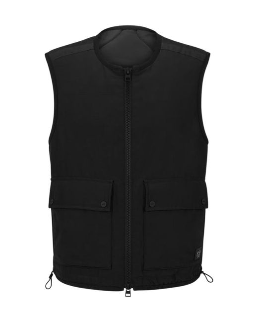 Boss Black Quilted Sleeveless Tailored Fit Gilet for men