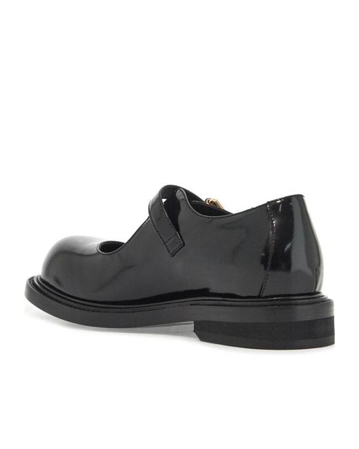 Moschino Black Buckled Mary Jane Shoes