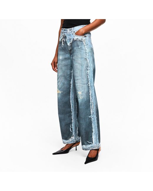 Acne Blue Loose Straight Jeans