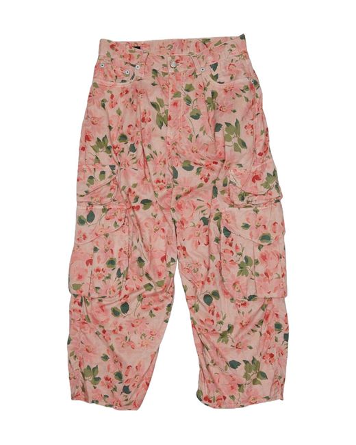 R13 Red Belt Loops Overalls