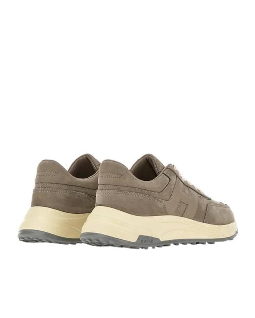 Hogan Gray Low-Top Lace-Up Sneakers for men