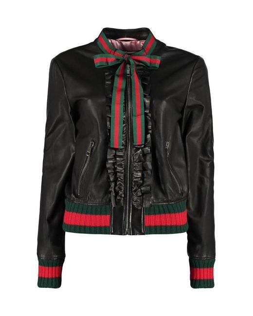 Gucci Black Knot Leather Coat