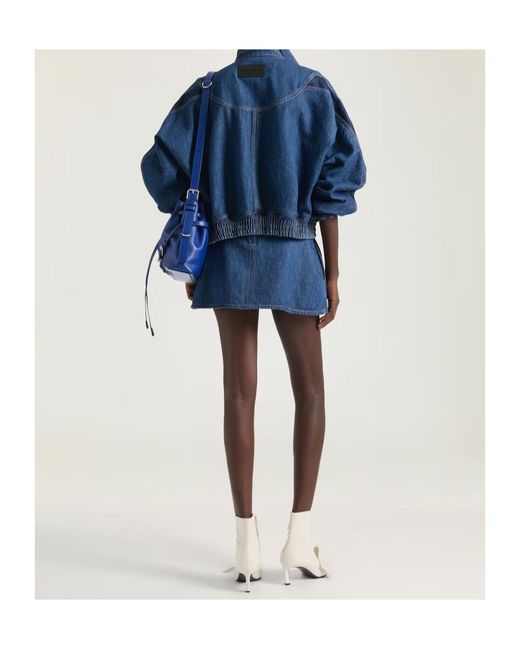 Givenchy Blue Mini Cocoon Skirt
