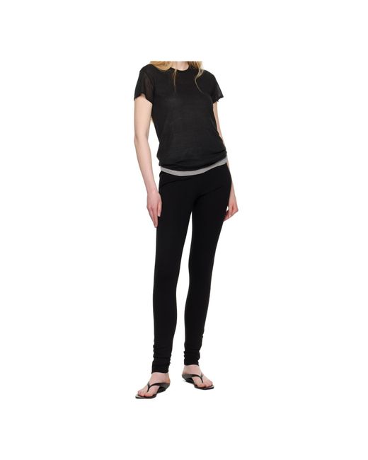 Totême Black Silk T-Shirt