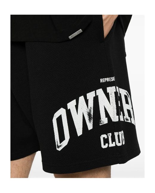Represent Black Owners Logo-Print Shorts for men