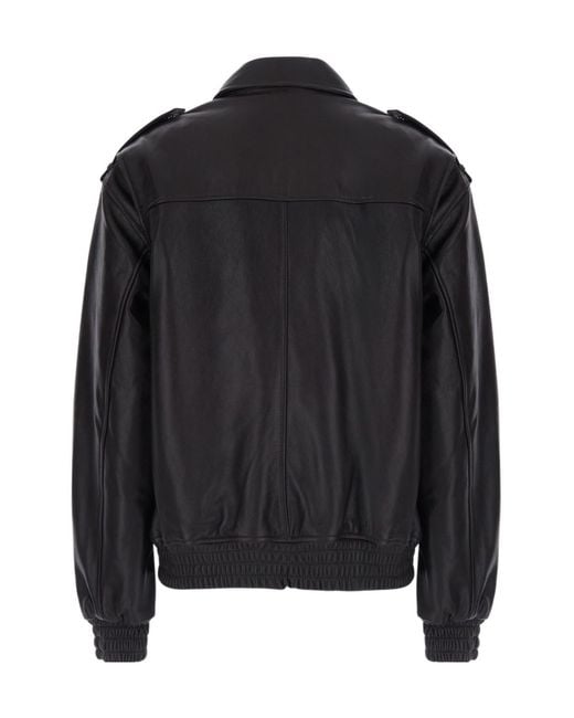 Arma Black Long-Sleeve Leather Jacket