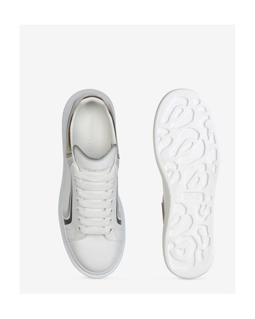McQueen White Oversized Lace-Up Sneakers for men