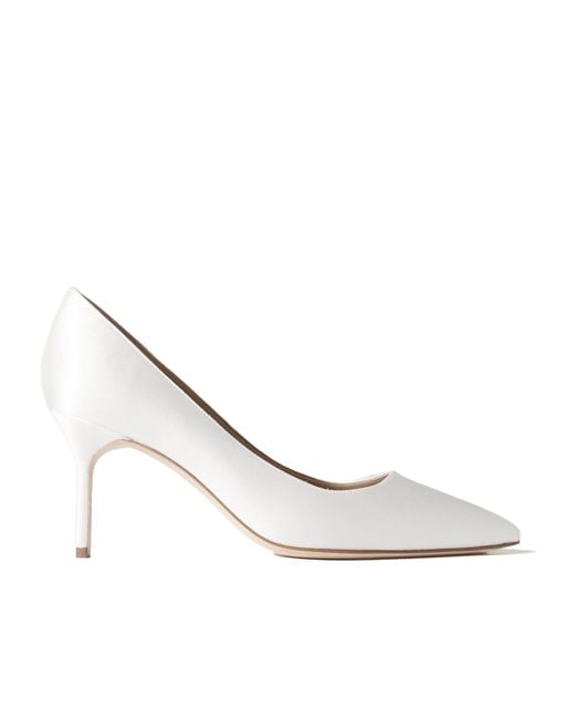 Manolo Blahnik White Cusp High-Heeled Shoes