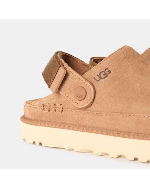 Ugg Natural Goldenstar Logo Detail Sandals