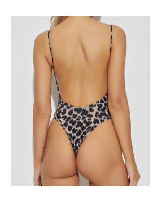 Balmain Black Leopard-Print Swimsuit