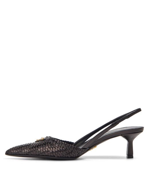 Prada Black Profile Keeps Slingbacks