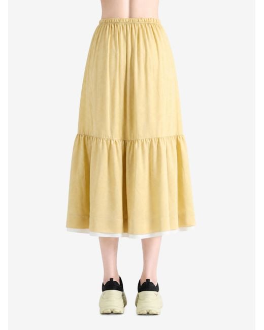 Paloma Wool Metallic Lamin Tiered Midi Skirt
