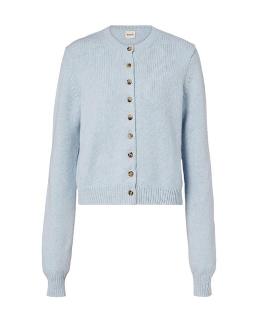 Khaite Blue Everheart Cashmere Cardigan