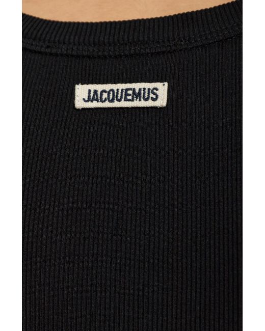 Jacquemus Black Ribbed Tank Top
