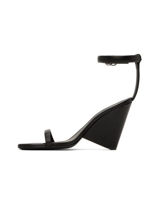 Courreges Black Oblique Sandals