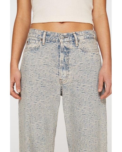 Acne Gray Acid-Wash Jeans