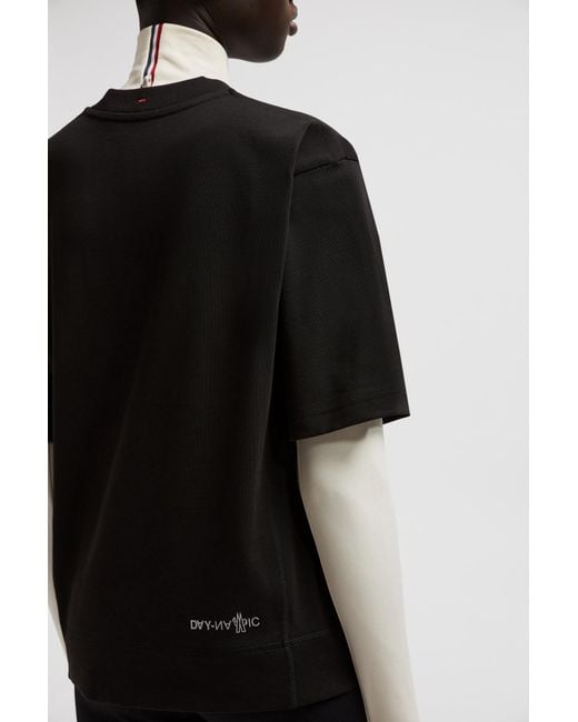Moncler Black Logo Printed Crewneck T-Shirt