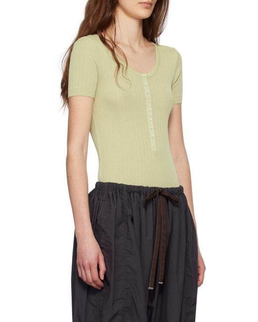 Lemaire Green Buttoned Rib Body