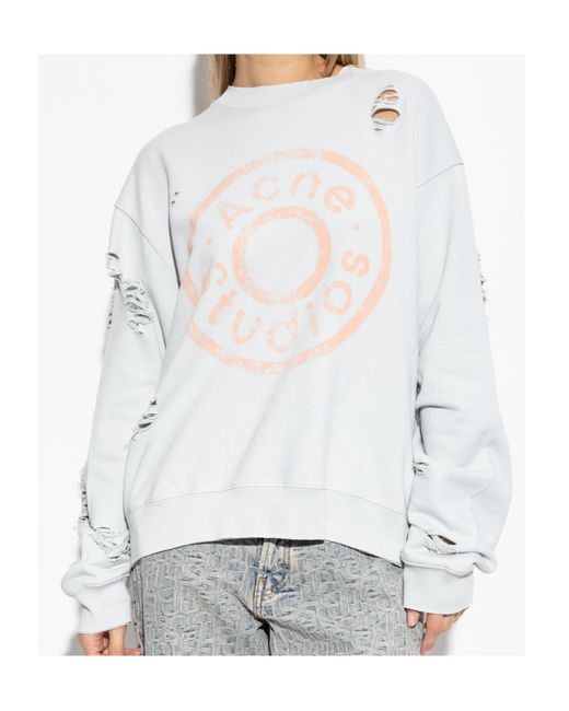 Acne White Long-Sleeved Sweater