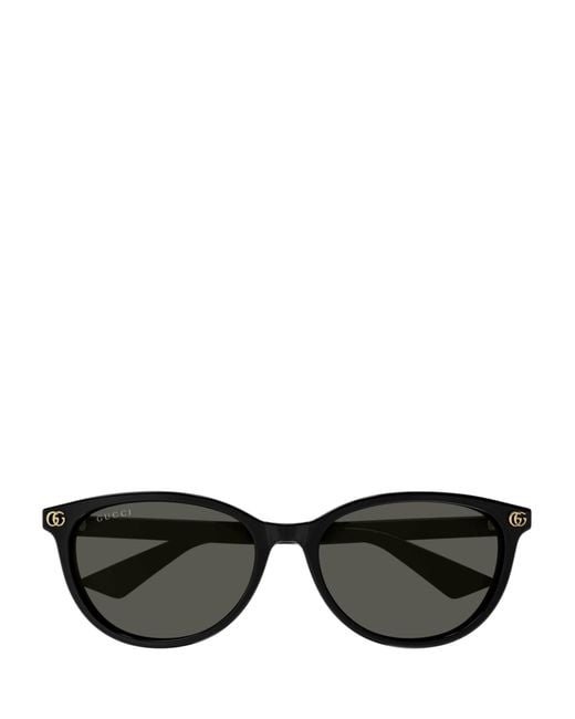 Gucci Black Oval Sunglasses