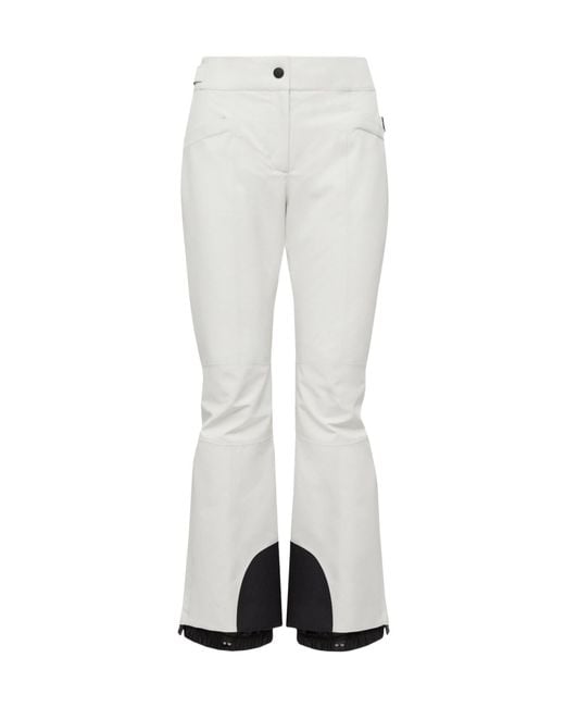 Moncler White Padded Gore-Tex Ski Trousers