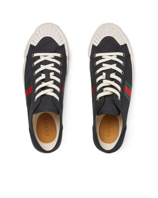 Gucci Black Ribbon Logo Sneakers for men