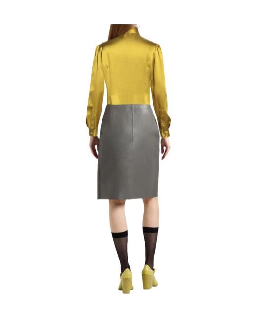 Dolce & Gabbana Yellow Solidcolor Long Sleeves Shirt