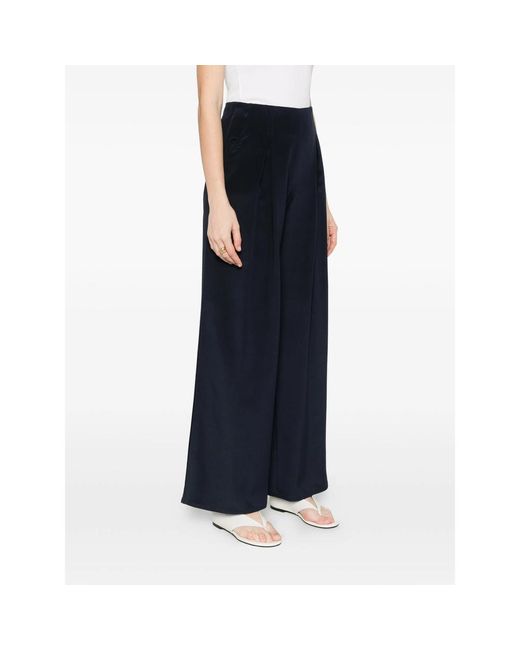 Max Mara Blue Pleated Front Casual Pants