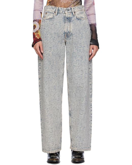 Acne Gray Acid-Wash Jeans