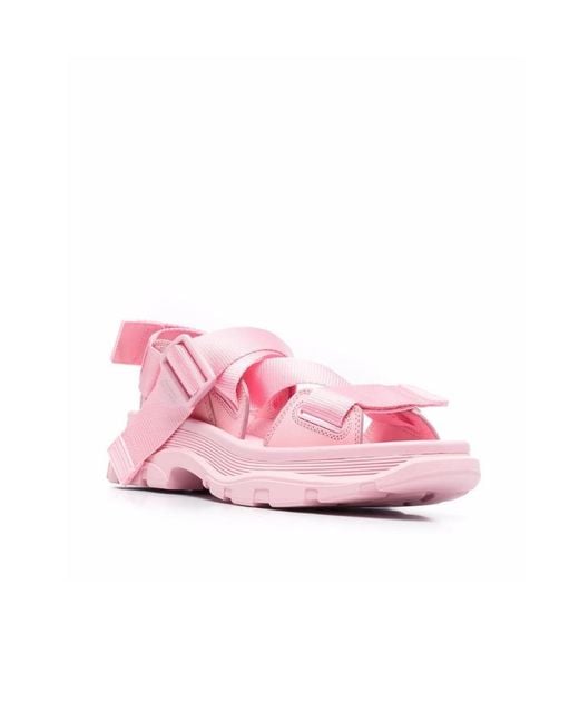 McQueen Pink Tread Flat Sandals