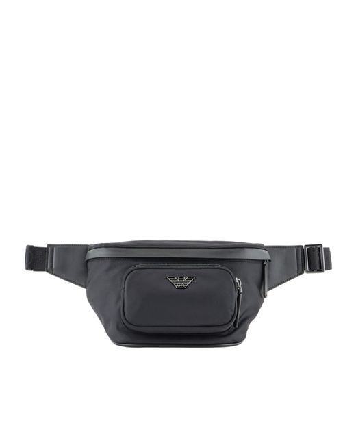 Giorgio Armani Black Emporio Armani Asv Belt Bag for men