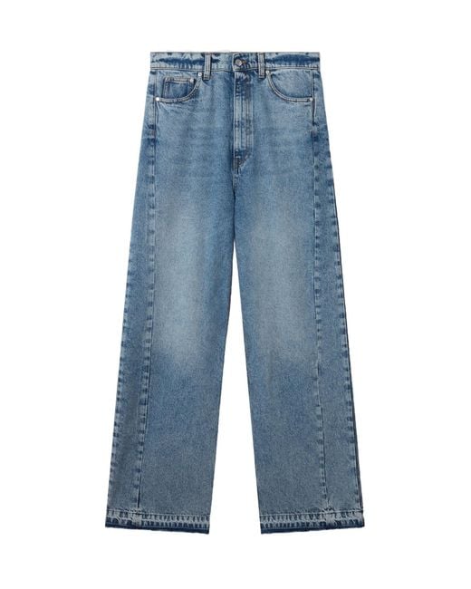 Stella McCartney Blue Two-Tone Wash Slouchy Straight Leg Jeans