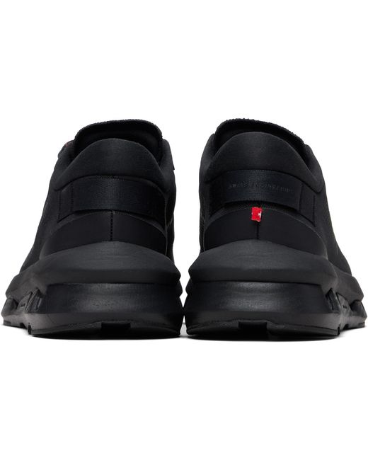 On Shoes Black Lace-Up Sneakers