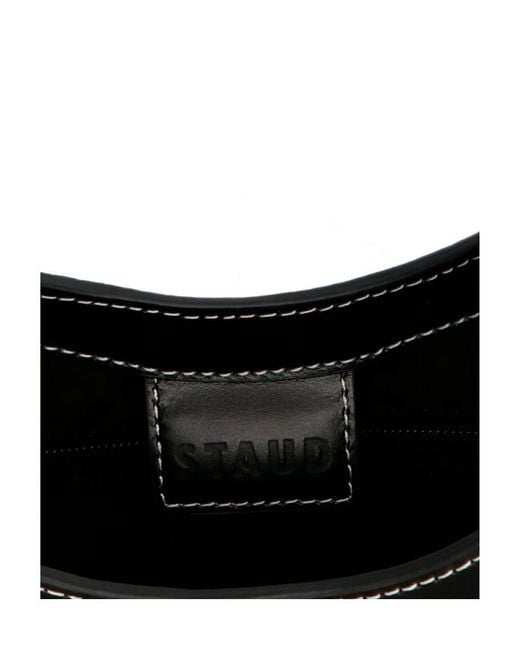 Staud Black Moon Leather Tote