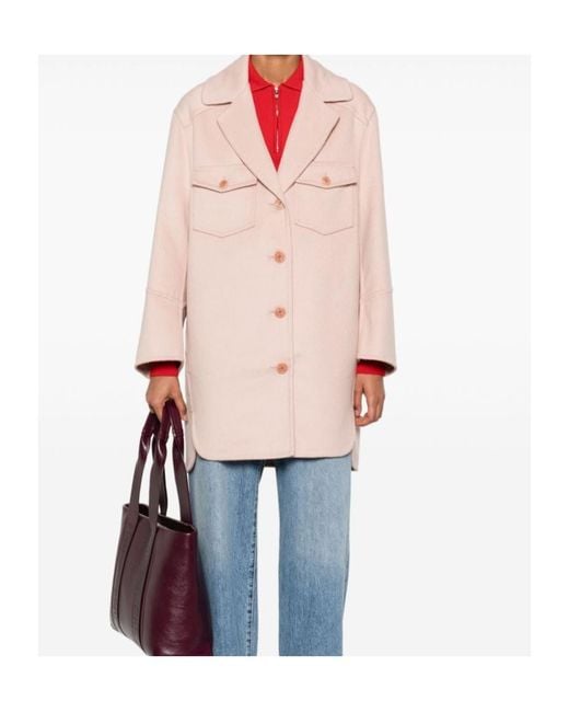 Ermanno Scervino Pink Wool Coat