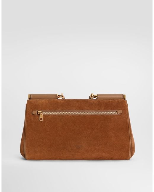 Dolce & Gabbana Brown Sicily Foldover Top Tote Bag