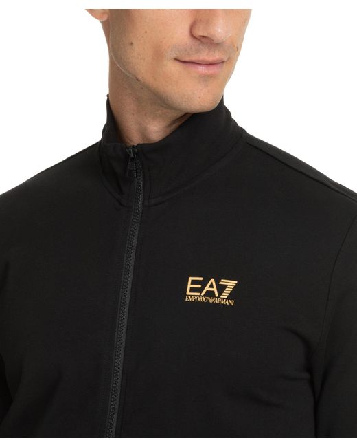 EA7 Blue Logo-Print Tracksuit for men