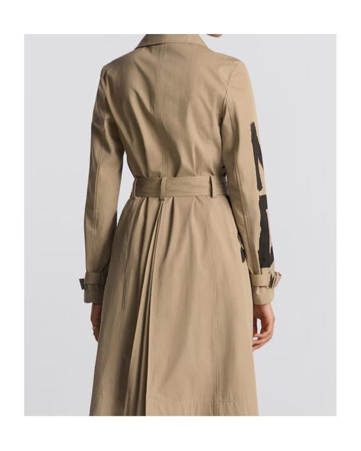 Dior Natural Christian Double-Breasted Belted Coat