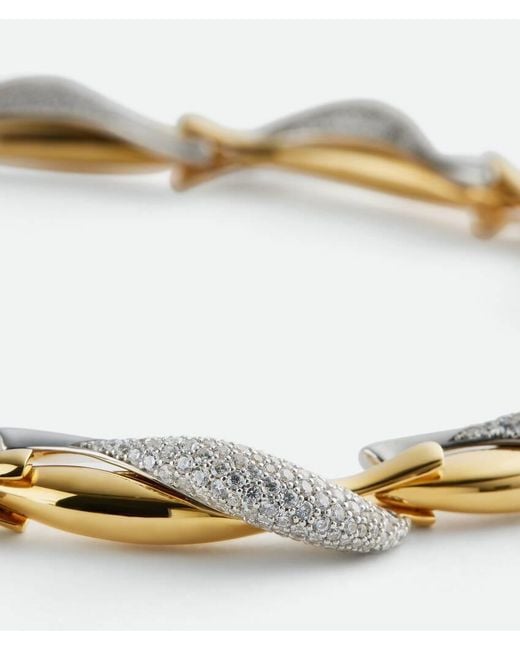 Bottega Veneta Metallic Sardine Necklace