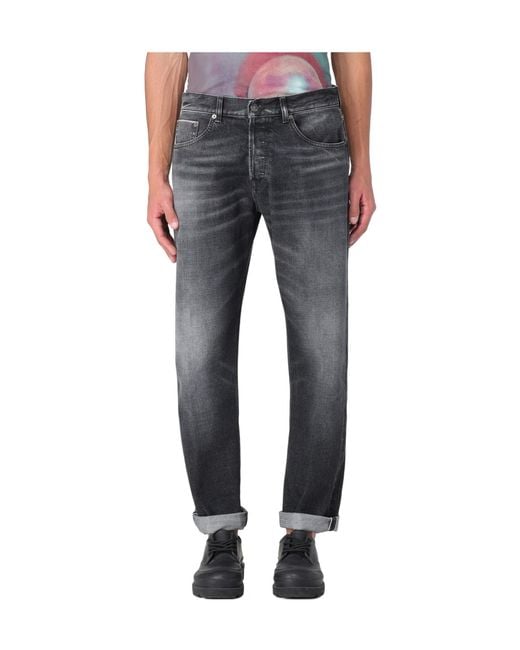 Dondup Gray Distressed Jeans for men