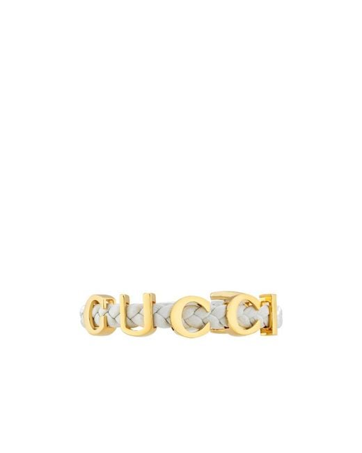 Gucci Metallic Logo-Plaque Bracelet