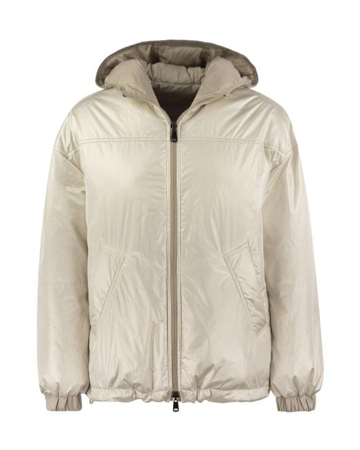 Brunello Cucinelli Natural Hooded Reversible Jacket