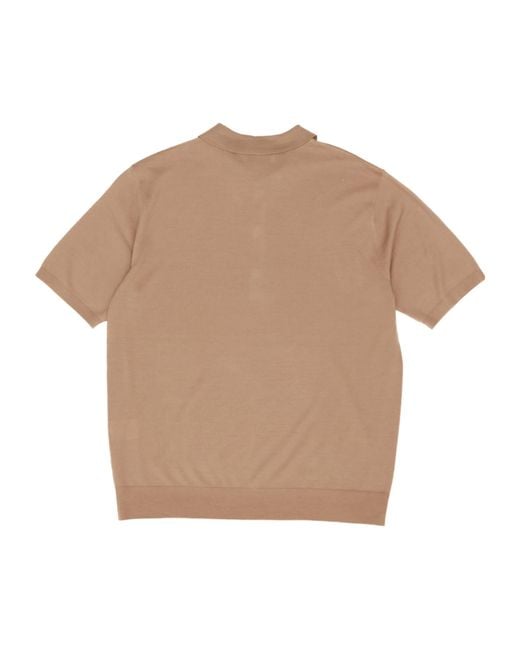 Dries Van Noten Natural Knitted Polo Shirt for men