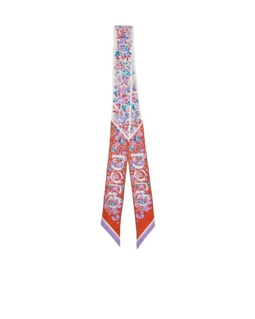 Gucci Red Printed Silk Twill Ribbon