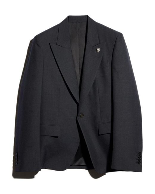 Gucci Blue Single Breasted Jacket for men