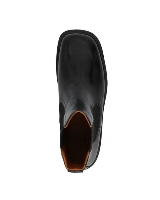 Marni Black Square Toe Ankle Boots