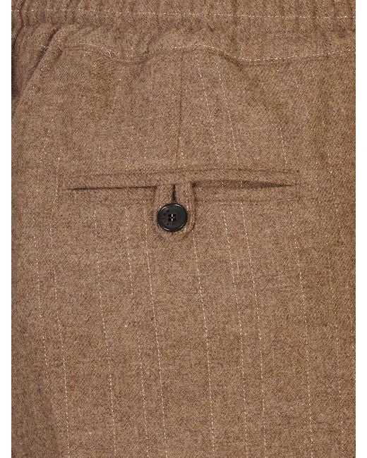 Kiton Brown Drawstring Casual Pants