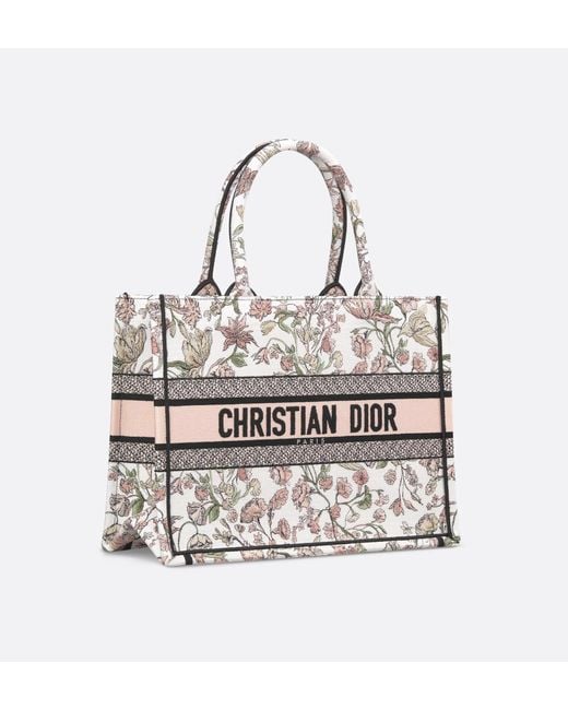 Dior White Medium Book Tote